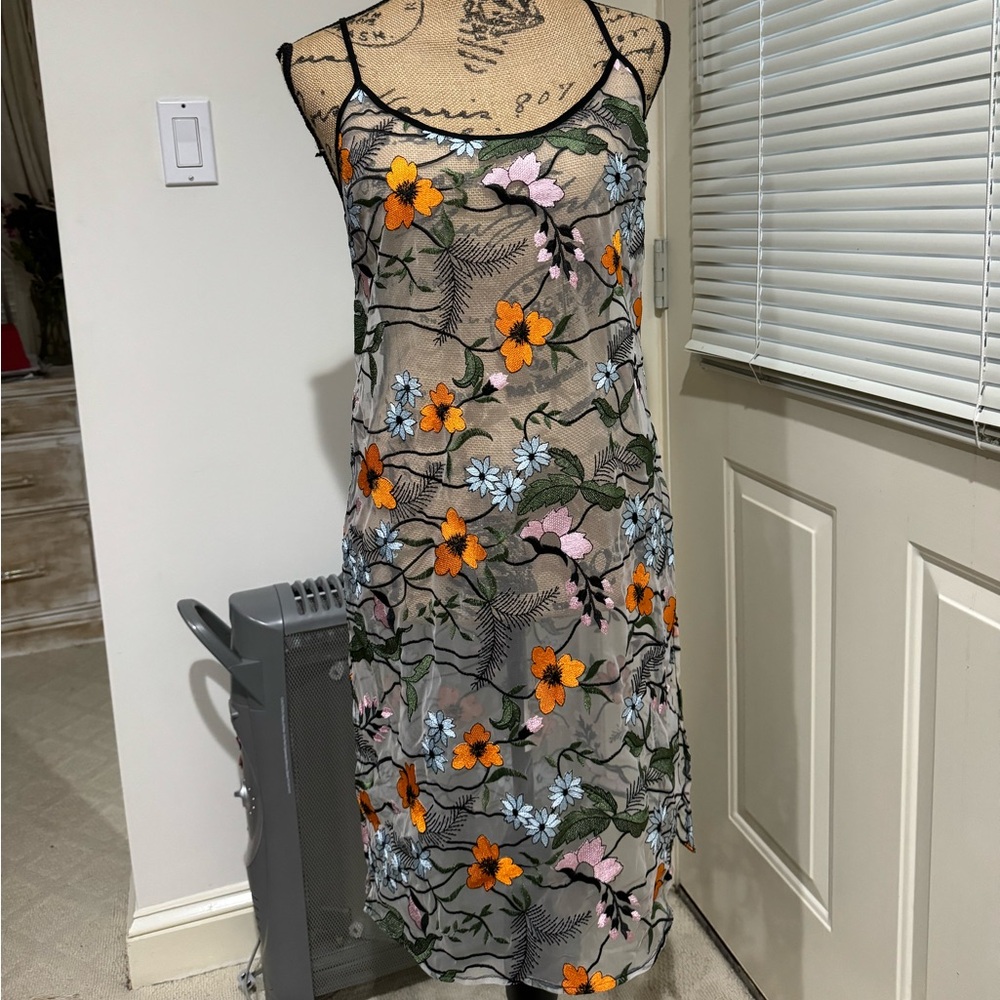 Superrrr cute transparent floral slip dress